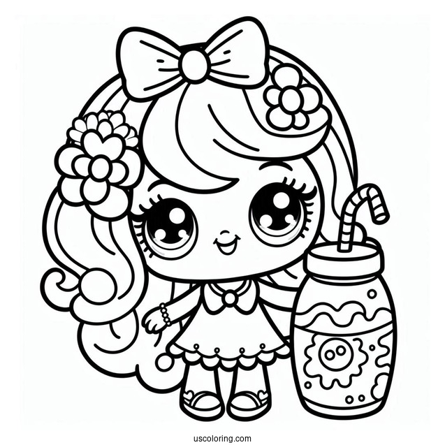 Coloring Sheet Of Melissa Milk Shopkins