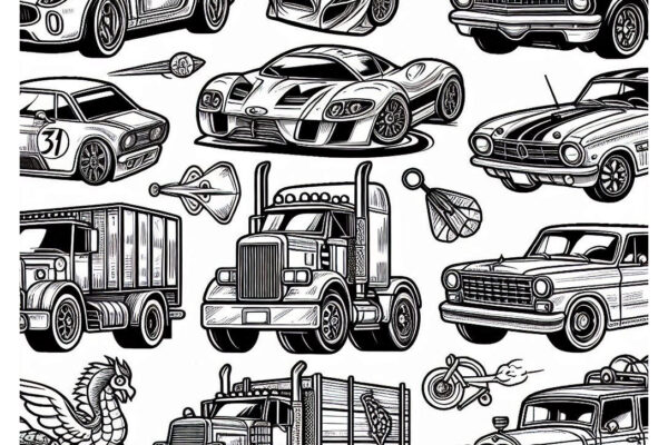 Car Coloring Pages (Free PDF Printables)