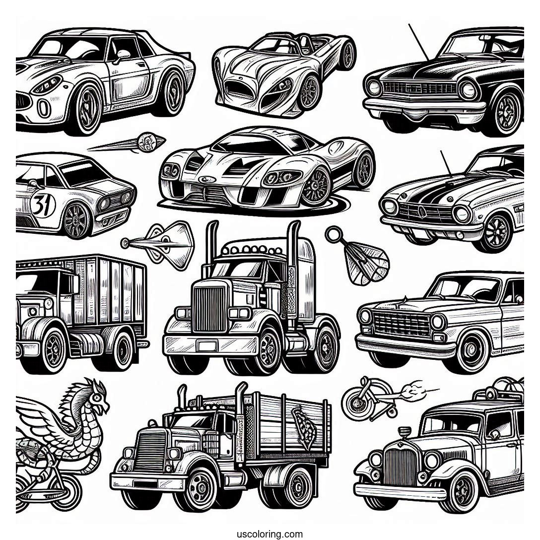 Car Coloring Pages (Free PDF Printables)