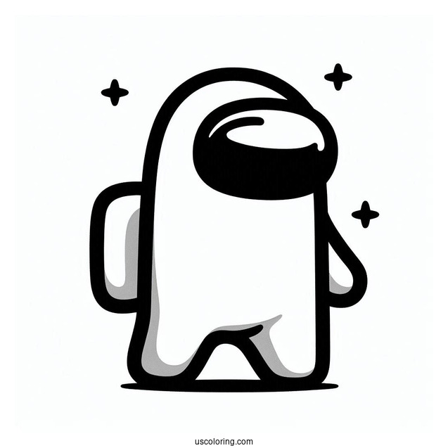 Among Us Black Panther Coloring For Kids