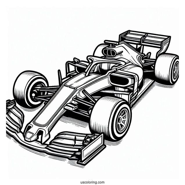 Coloring Page Of F1 Race Car