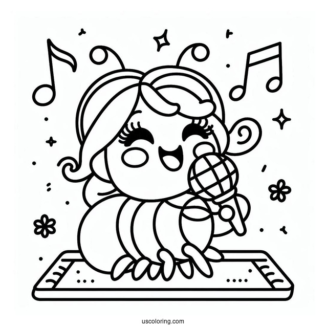 Sing Coloring Page Of Miss Crawly Sing Outline