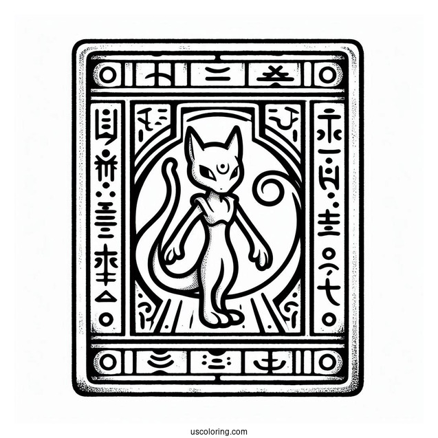 Ancient Mewtwo hieroglyphs Pokemon Card