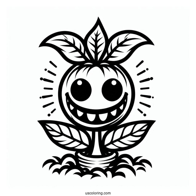 Plants Vs Zombies Logo To Color For Kids