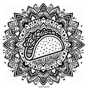 Tasty Taco In The Middle Of A Mandala