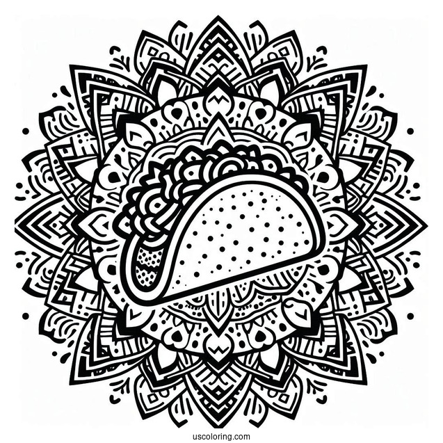 Tasty Taco In The Middle Of A Mandala