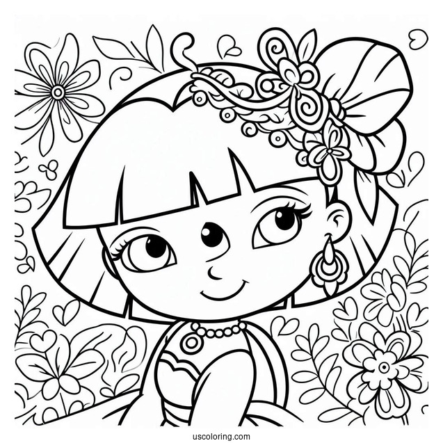 Princess Dora Coloring Page