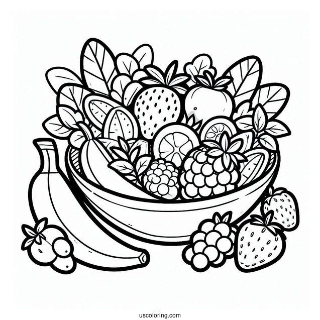 Fruit Salad Coloring Sheet