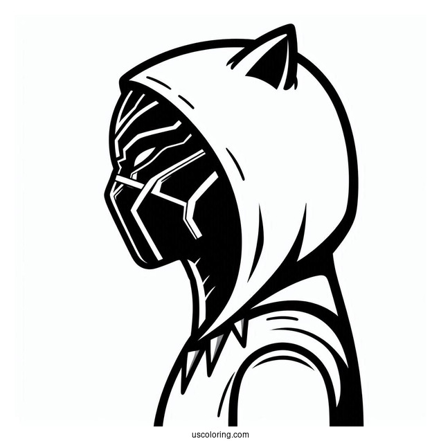 Among Us Black Panther Coloring For Kids