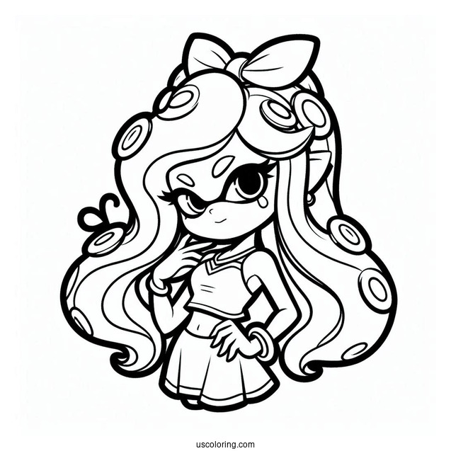 Splatoon Coloring Page Of Marina Ida Outline Splatoon 2