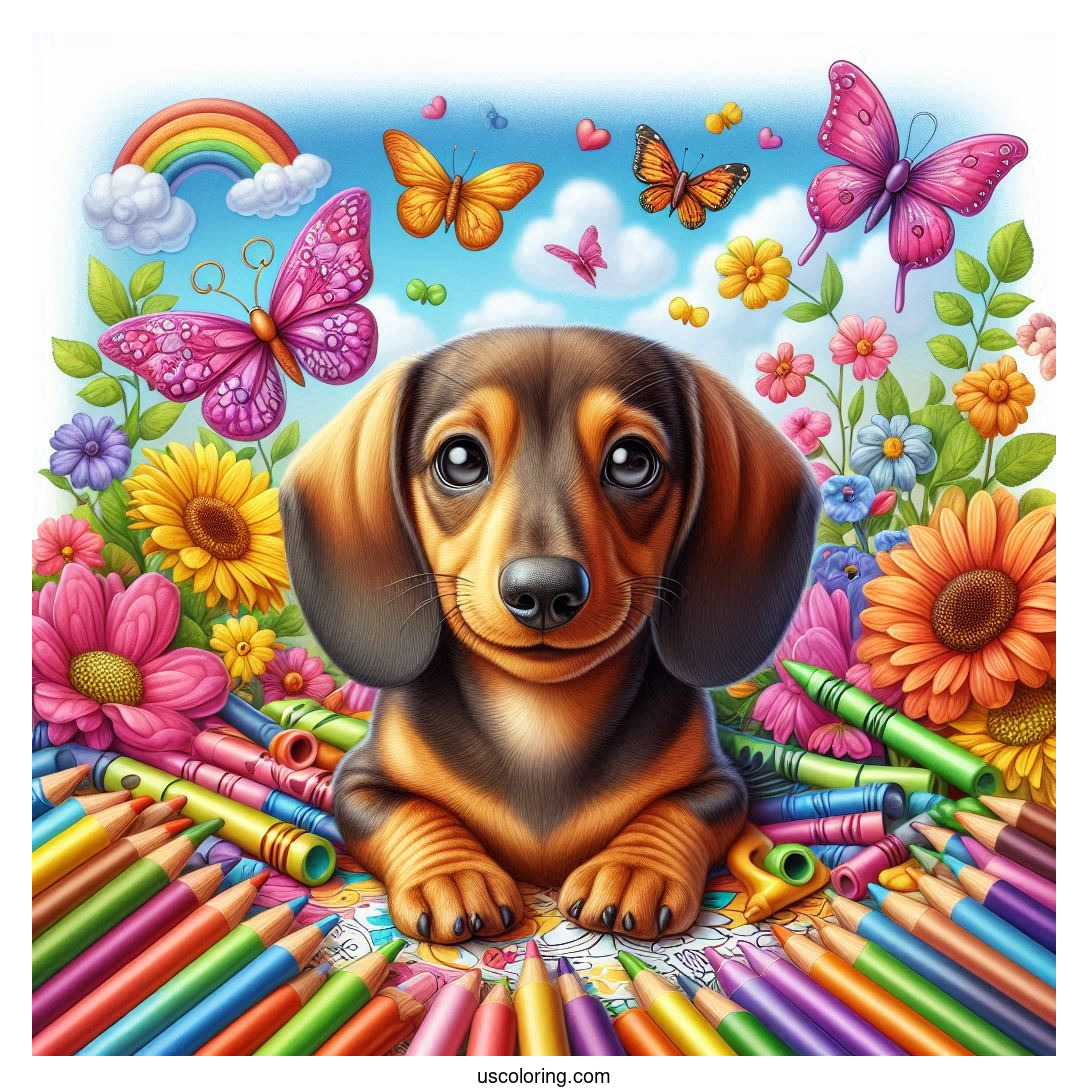 Dachshund Coloring Pages Featured Image