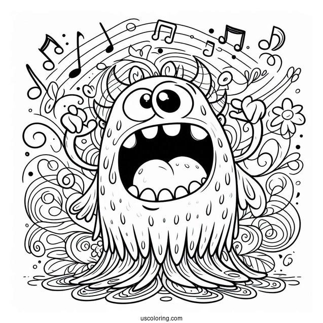 My Singing Monsters Coloring Page Of Simple Monculus Outline For Kids