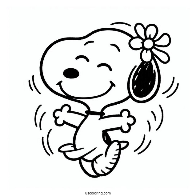 Easy Outline Of Snoopy To Color For Kids