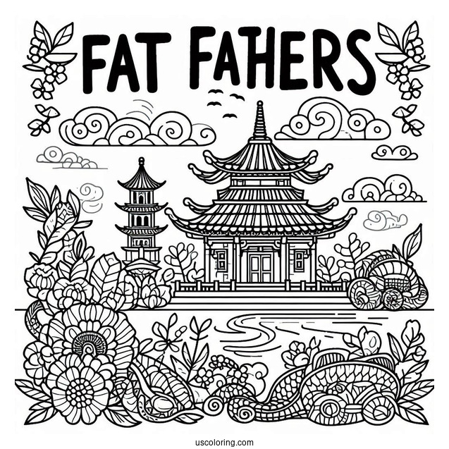 Simple Father's Day Coloring Page Of Words For Kids
