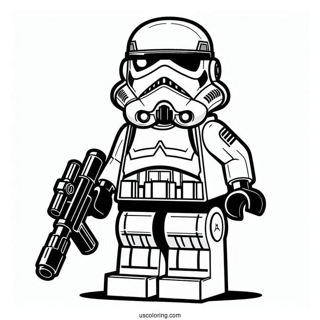 Lego Stormtrooper Coloring In For Preschoolers