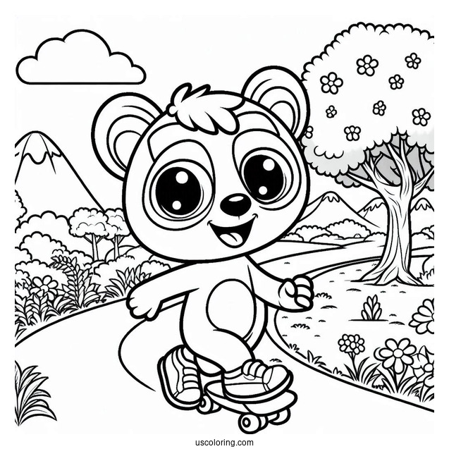 Rio Nico On A Park Coloring Page For Preschoolers