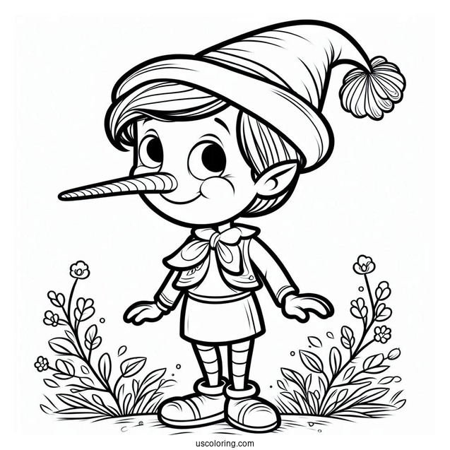 Pinocchio From Shrek Coloring Page