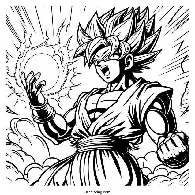 Super Saiyan Gogeta Coloring Page