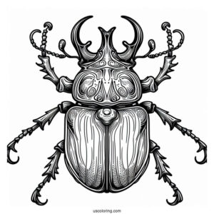 Goliath Beetle Coloring Page