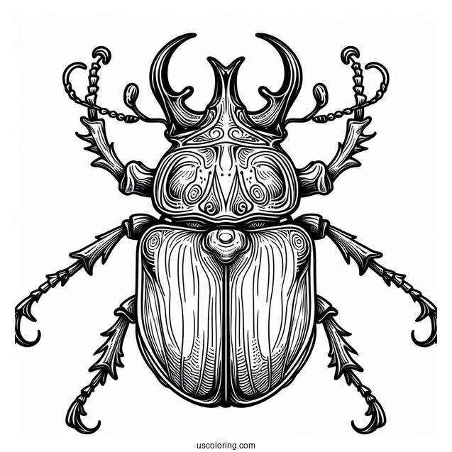 Goliath Beetle Coloring Page