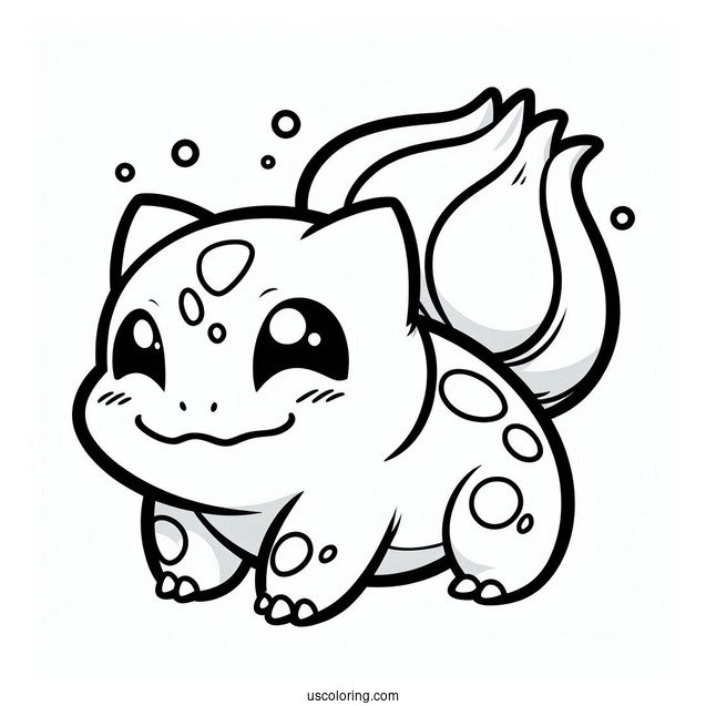 Easy Bulbasaur Coloring Page For Preschoolers