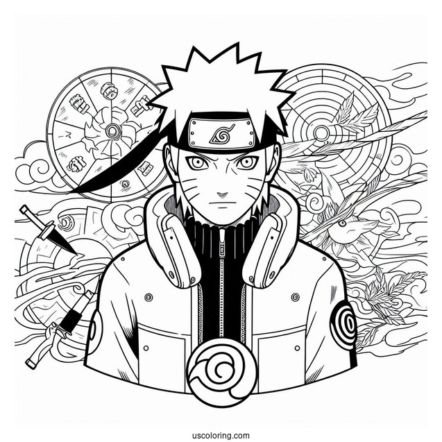 Seventh Hokage Naruto Coloring Page For Kids
