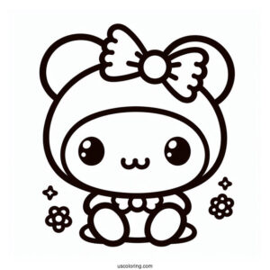 Sanrio Coloring Pages Of Simple Keroppi For Kids