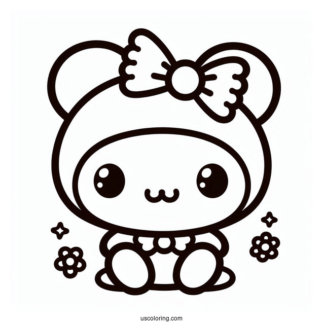 Sanrio Coloring Pages Of Simple Keroppi For Kids