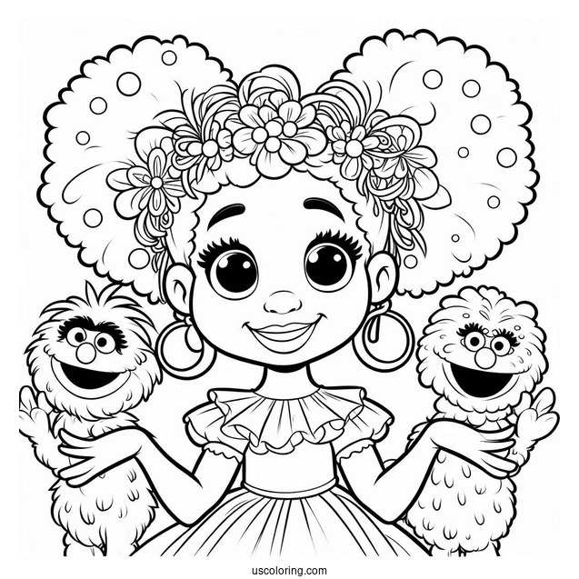 Abby Cadabby Outline Coloring In For Kids