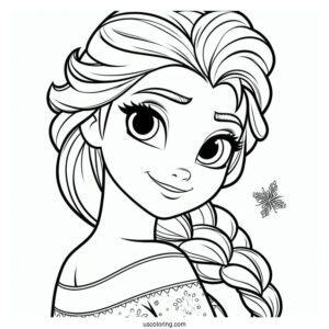 Simple Outline Of Disney Elsa To Color