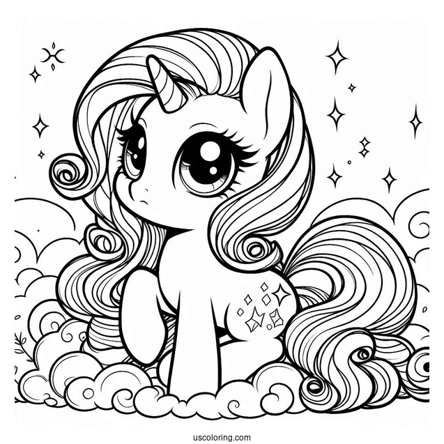 Chibi Equestria Girls Rarity Coloring Page For Preschoolers