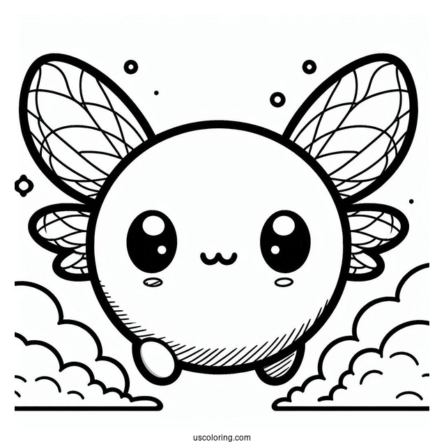 Fly Shy Guy Coloring Page In The Sky
