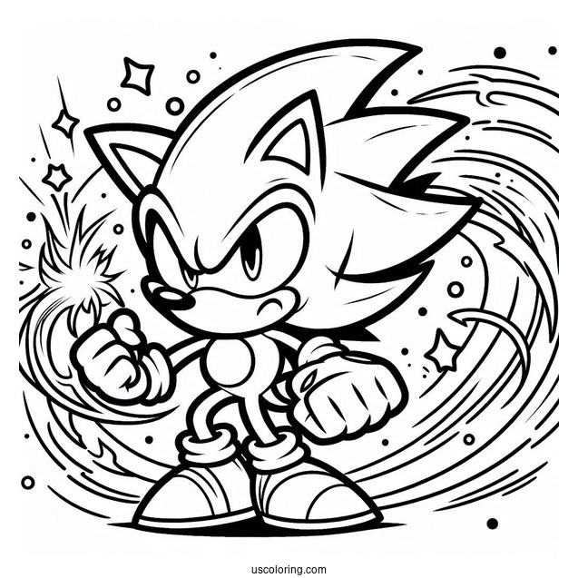 Angry Sonic To Color