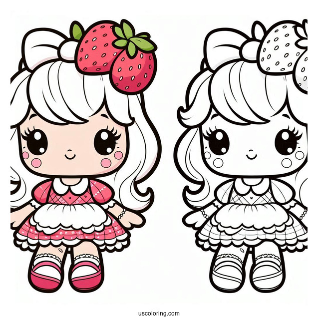 Strawberry Shortcake Coloring Page of Baby Strawberry Shortcake For Kids