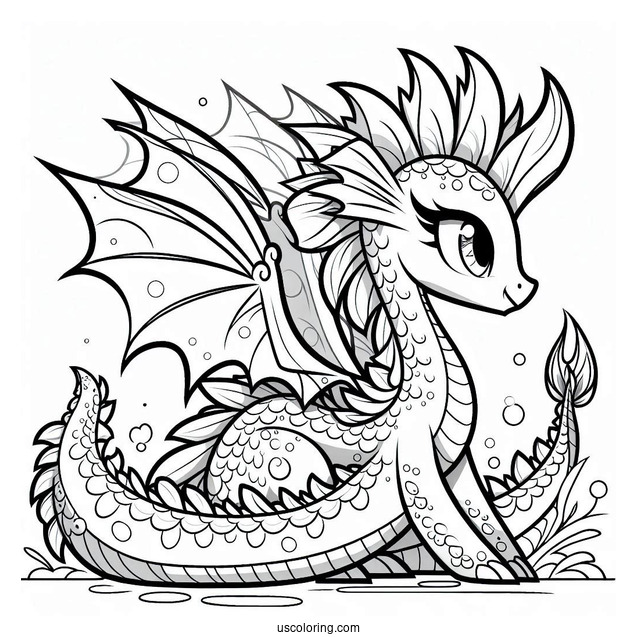 Spike the Dragon to Color for Kids
