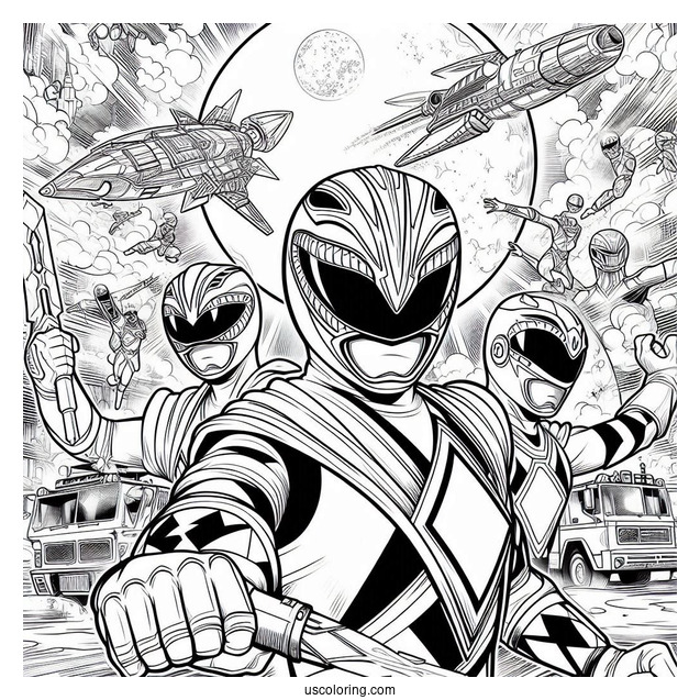 Power Rangers Super Ninja _ Steel Poster Coloring Page