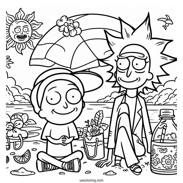 Summer From Rick And Morty Coloring Page