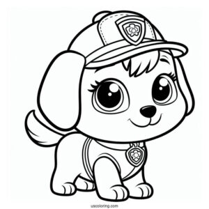 Baby Rubble Character Coloring Sheet
