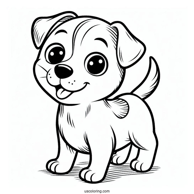 Playful Jack Russell Coloring Page For Kids