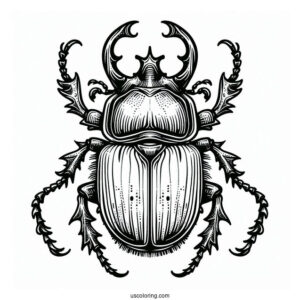 Goliath Beetle Coloring Page
