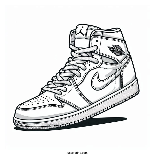 Coloring Sheet Of Air Jordan 1 Retro Mid