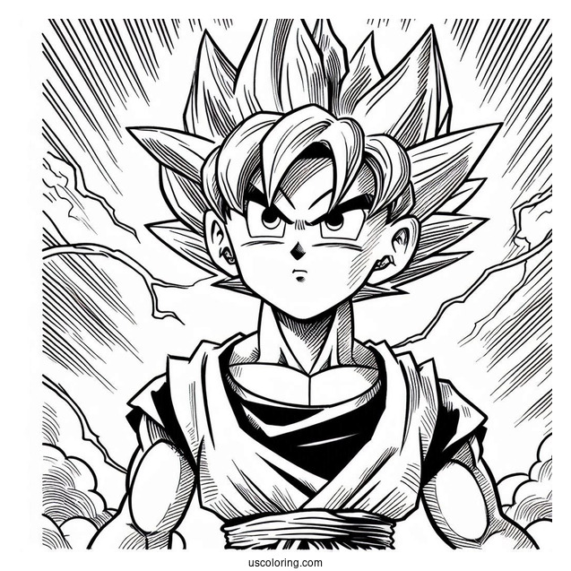 Young Gohan Coloring Page