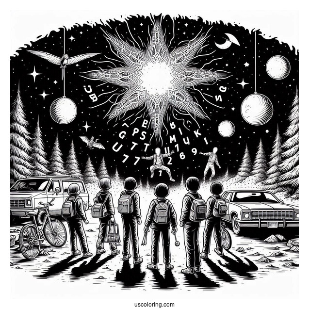 Stranger Things Movie Poster Coloring Poster