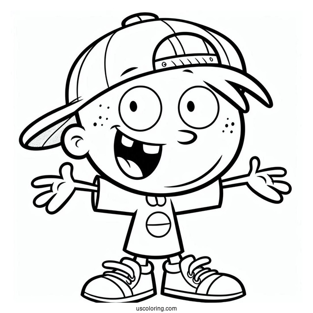 Nickelodeon Coloring Page Of Easy Outline Of Doug Funnie For Kids